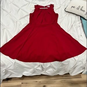 Charming Charlie burgundy fit and flare dress